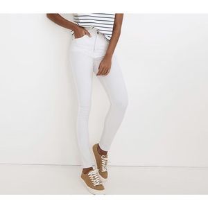 MADEWELL Womens 10" High-Rise Skinny Jeans EUC Sz 26 Pure White Stretch AJ233